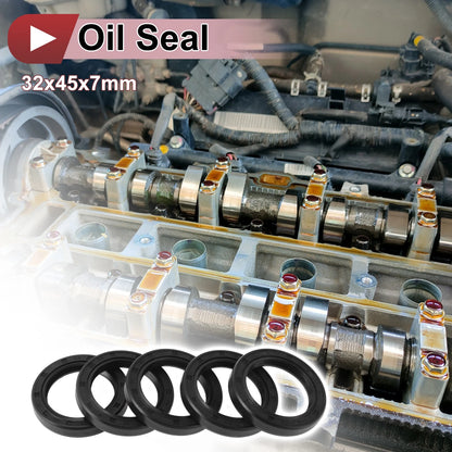 Rotary Shaft Seal/32x45x7mm/Oil Seal 70D Black, 5 x for MakeModel