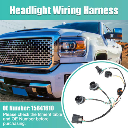 Headlamp Wire Harness for GMC Sierra Chevrolet Silverado (2007-2014)