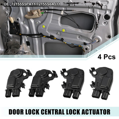 4 Pcs Door Latch Actuator for Honda Element (2003-2011)