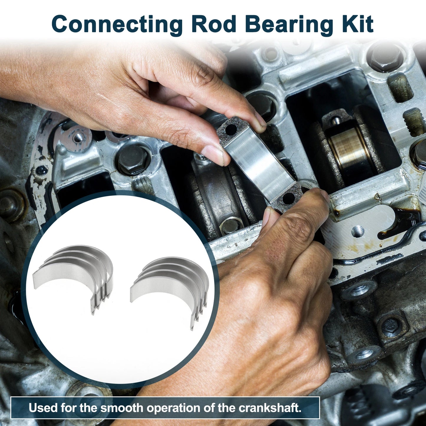 Rod Bearing Set for Mazda 6 (2002-2007) - 8 Pcs