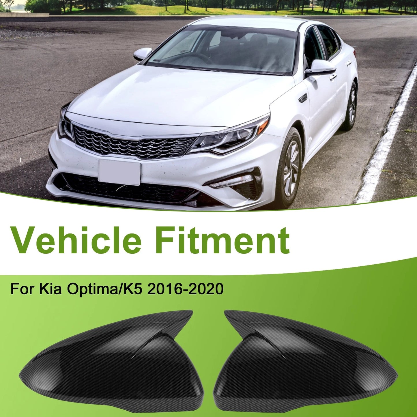 Left Right Side Mirror Cover Caps for Kia Optima/K5 (2021-2023)