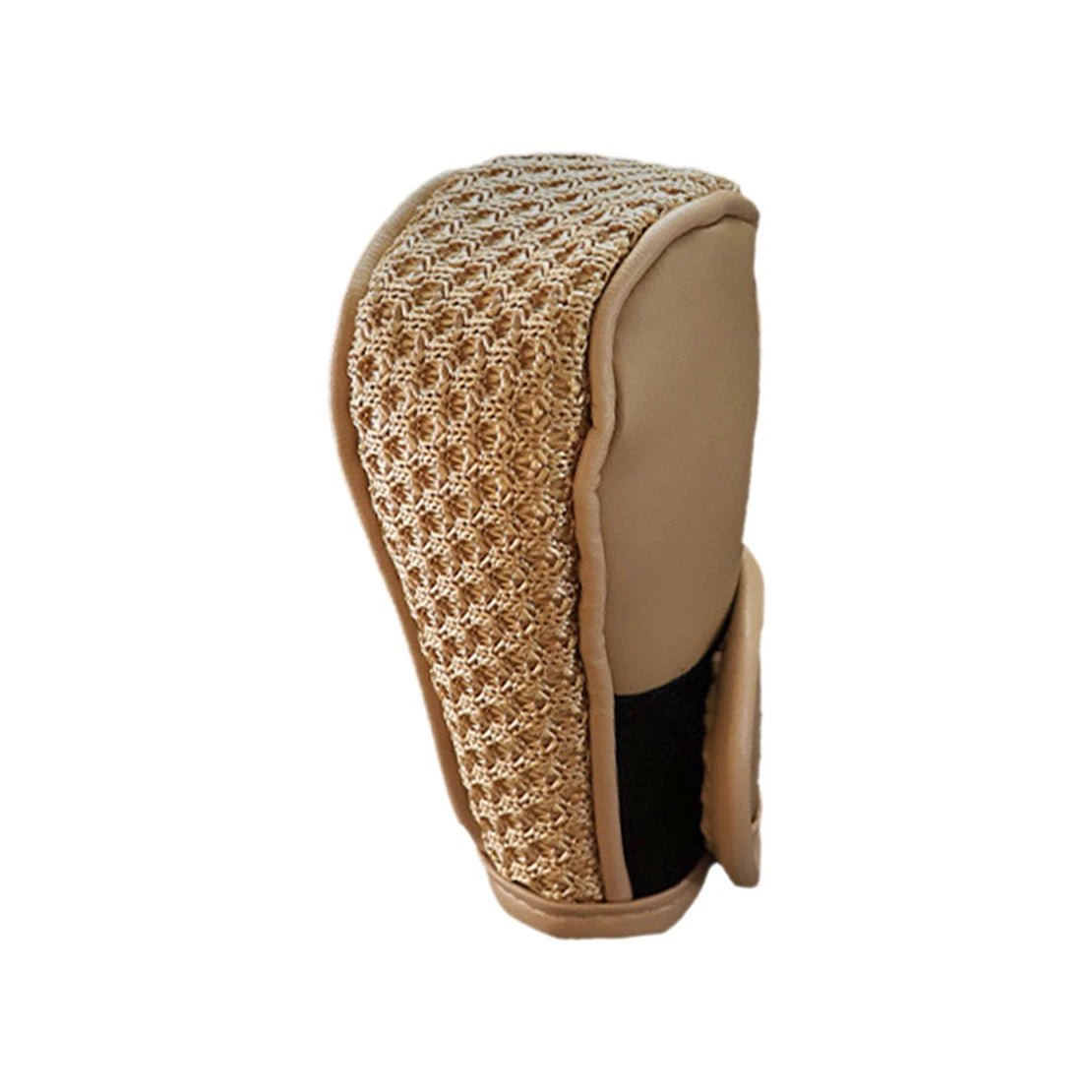 Beige Ice Silk Gear Shift Knob Cover for Car Shifter Protector