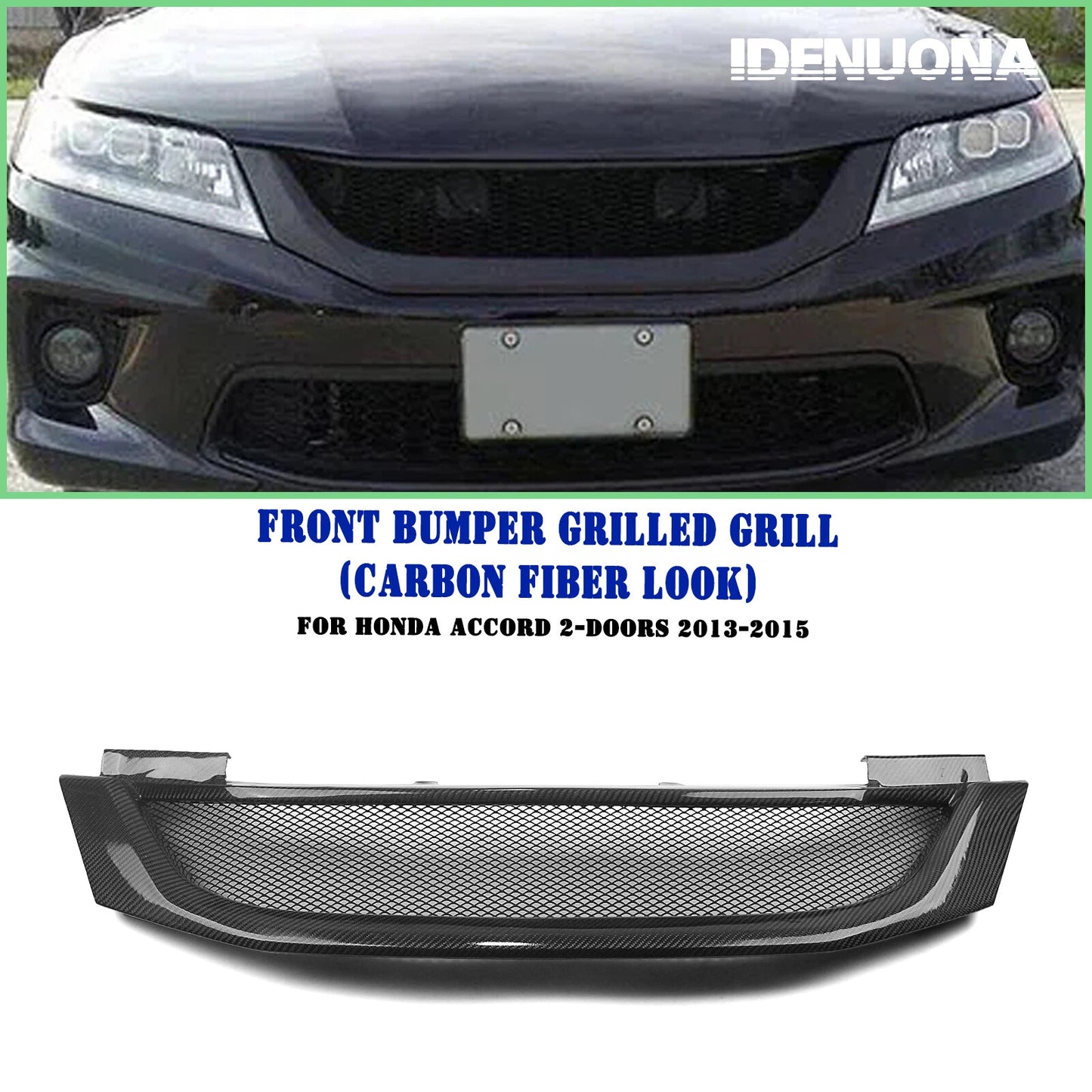 Front Bumper Upper Grille Mesh for Honda Accord 2 Door (2013-2015)