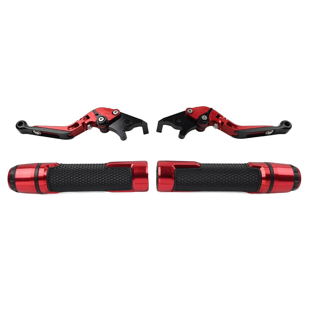 Red Extendable Brake Clutch Levers & Grips for BMW F900 F900R (2020-2023)