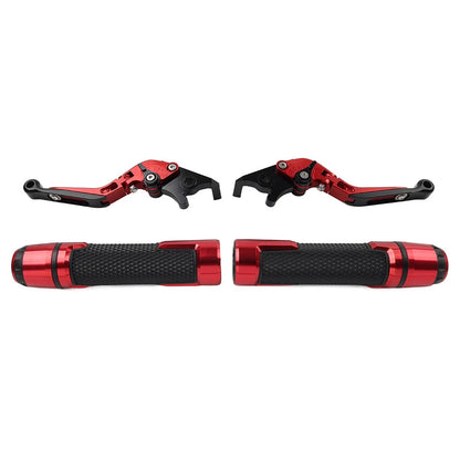 Red Extendable Brake Clutch Levers & Grips for BMW F900 F900R (2020-2023)