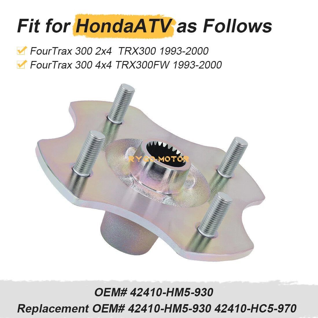 Rear Wheel Hub 2x4 4x4 for Honda FourTrax (1993–2000)