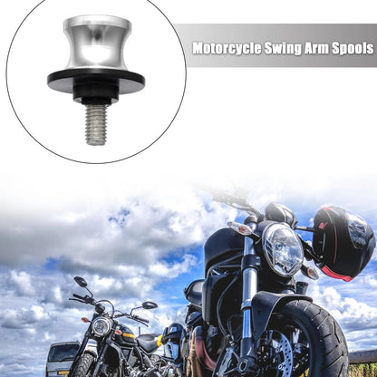 2 x 8mm Motorcycle Swing Arm Spool Rear Stand for Universal Motorcycle