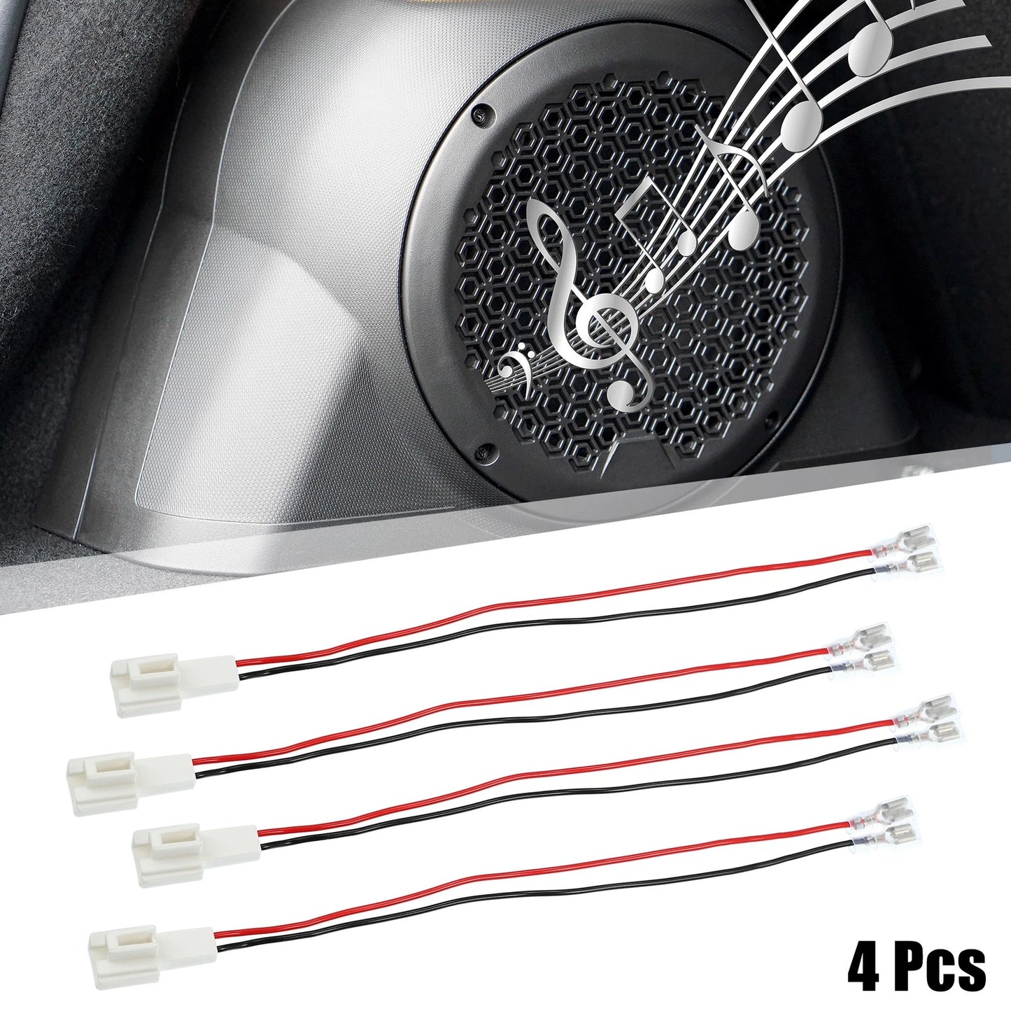 Car Speaker Connector Wire Harness Adapter / 4 Pcs / for Kia Toyota