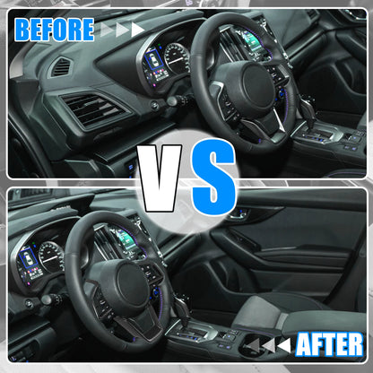 3 x Black Steering Wheel Cover Trim for Subaru Forester Ascent (2019-2021)