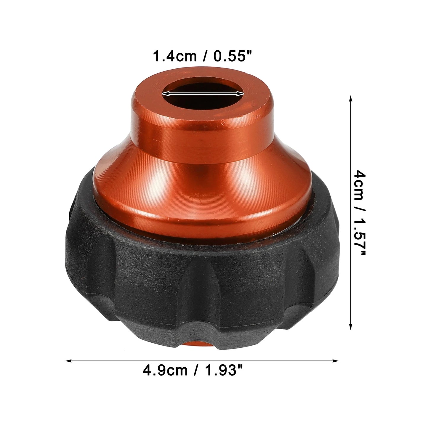 2 x Hollow Wheel Front Fork Frame Sliders Protection Caps Orange for Motorcycle
