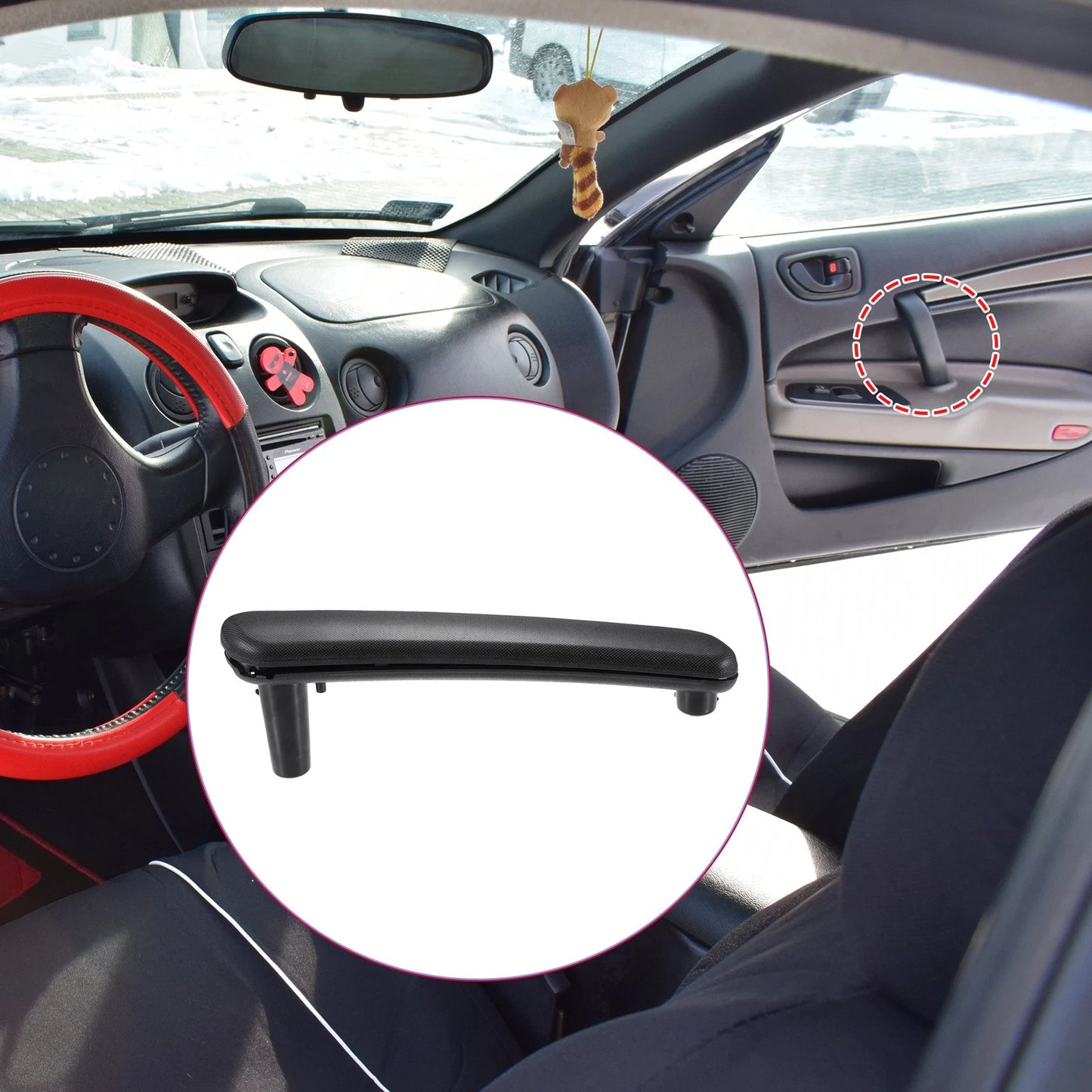Left Side Door Pull Handle for Mitsubishi Eclipse (2006-2012) Black