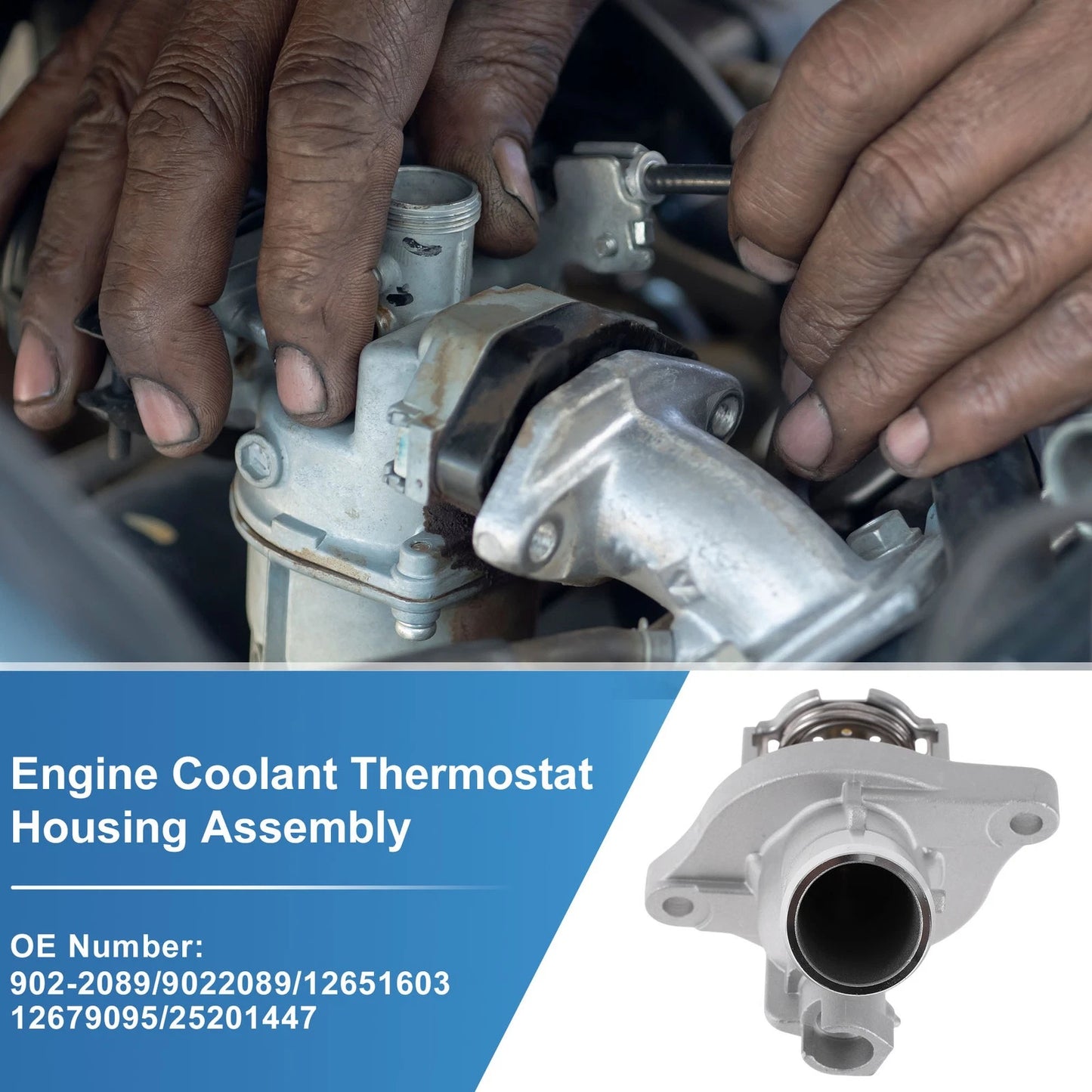 Engine Coolant Thermostat Housing Assembly for Buick Envision 2.0L