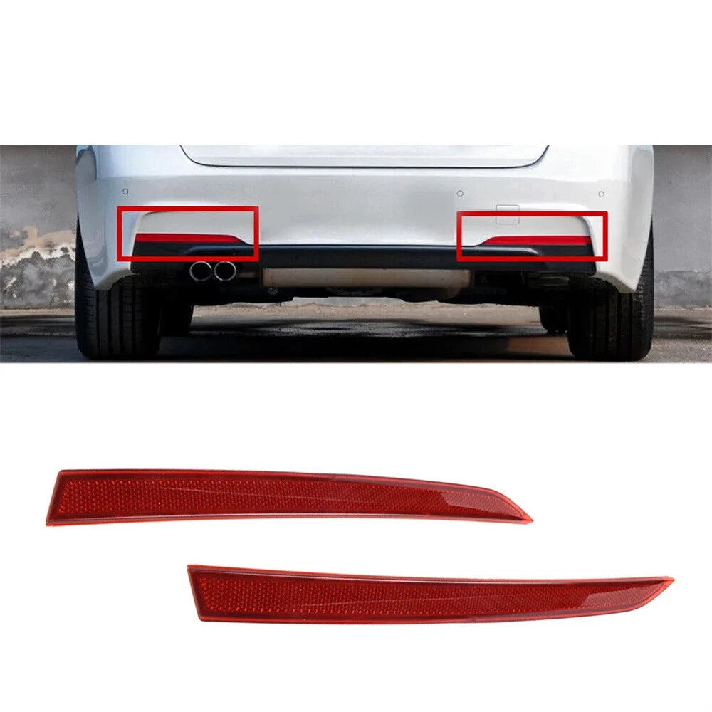 Red Lens Rear Bumper Reflector Light for BMW 3 Series F30 F31 M Sport (2012-2017)