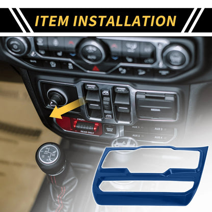 Dashboard Control Panel Cover for Jeep Wrangler JL JLU (2018-2024) Blue
