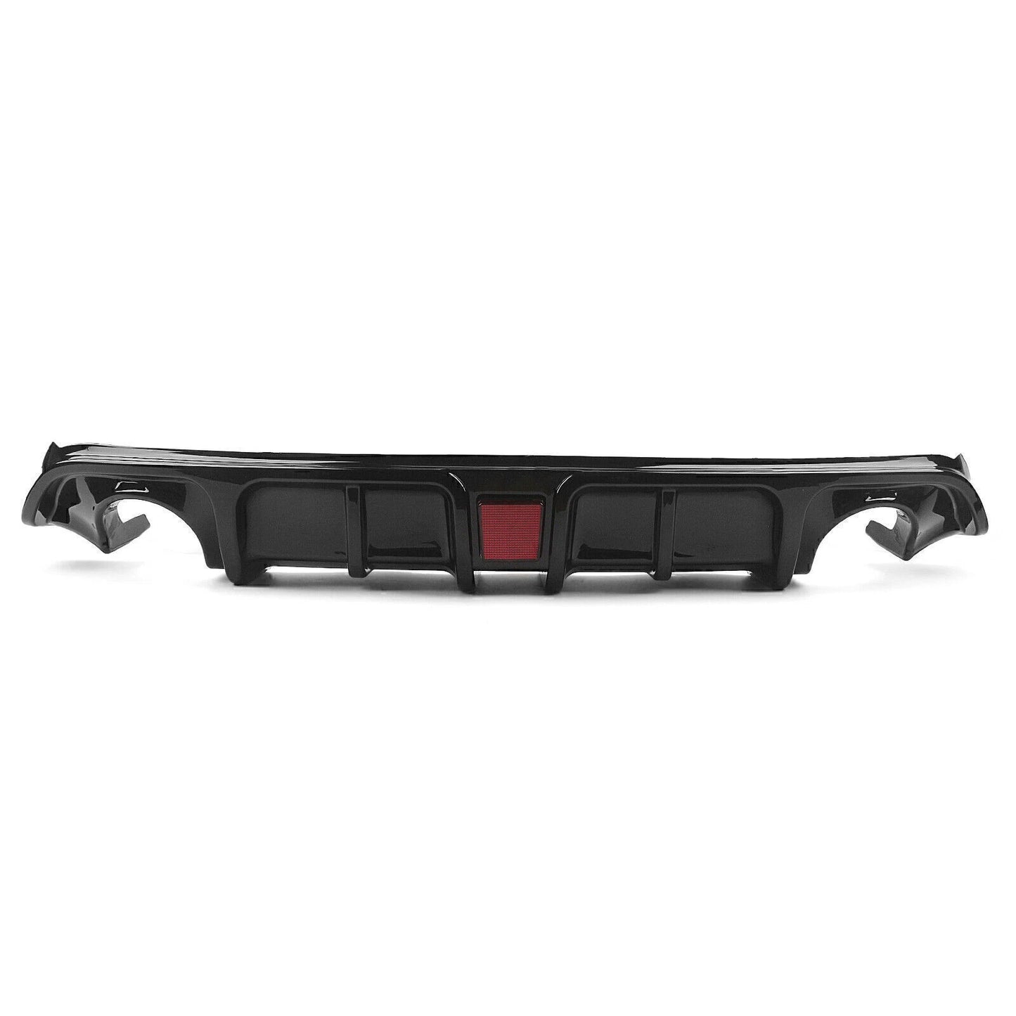 Rear Bumper Diffuser Lip for Infiniti Q60 (2017-2022) Gloss Black W/Light
