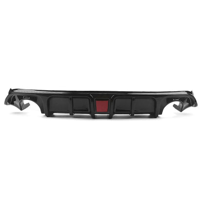 Rear Bumper Diffuser Lip for Infiniti Q60 (2017-2022) Gloss Black W/Light