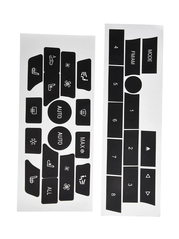 Vinyl Decal Stickers AC and Radio Buttons for BMW 7 Series (2008–2015)