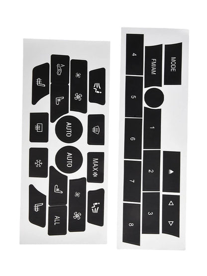 Vinyl Decal Stickers AC and Radio Buttons for BMW 7 Series (2008–2015)