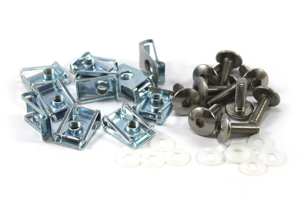 Bolts m5 5mm & Spire Speed Clips U Nuts Stainless x10 for Motorcycle