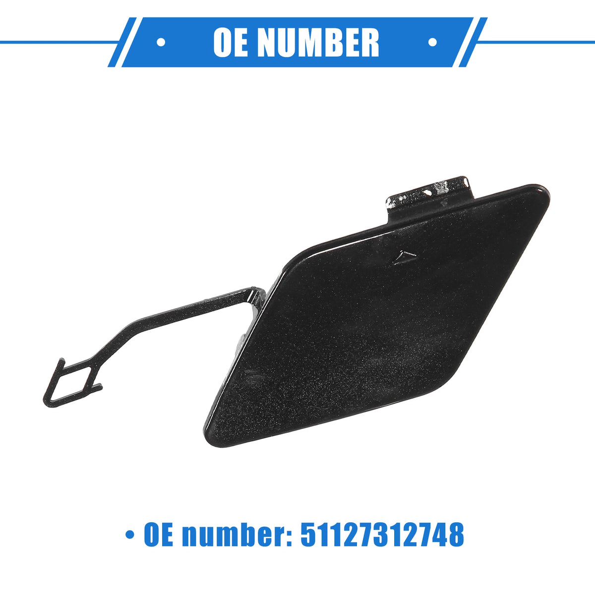 Rear Bumper Tow Hook Eye Hole Cover for BMW 3 F30 (2012-2015) Black