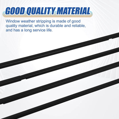 4pcs Weatherstrip Window Molding Trim for Honda Civic (2006-2011)