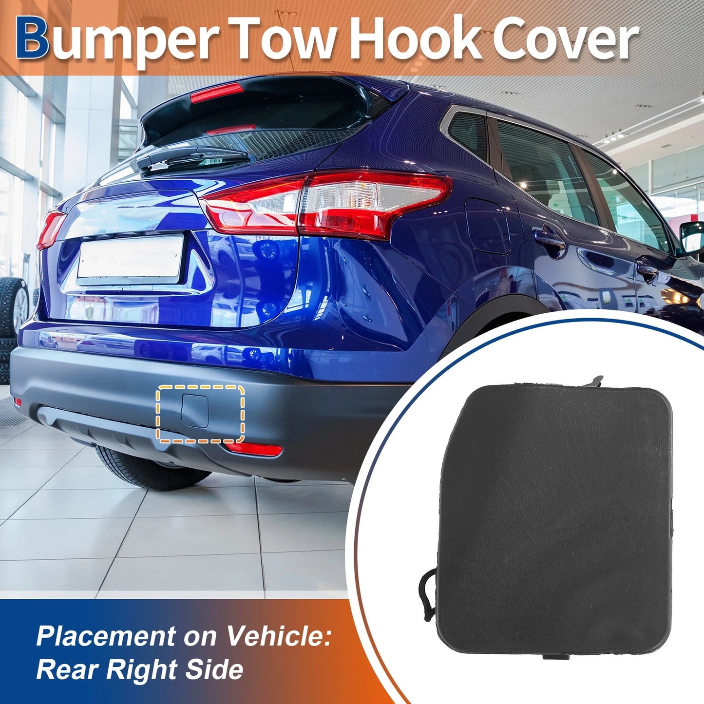 Rear Bumper Tow Hook Cover for Nissan Qashqai J11 (2014-2023)