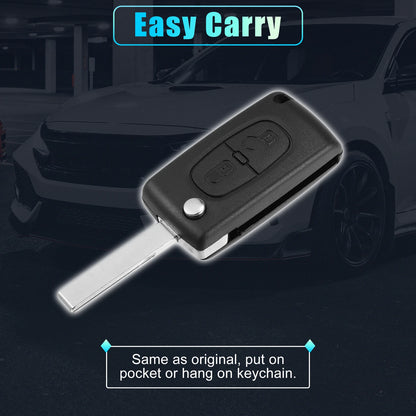 Keyless Entry Remote Key Shell  Buttons for Citroen Peugeot