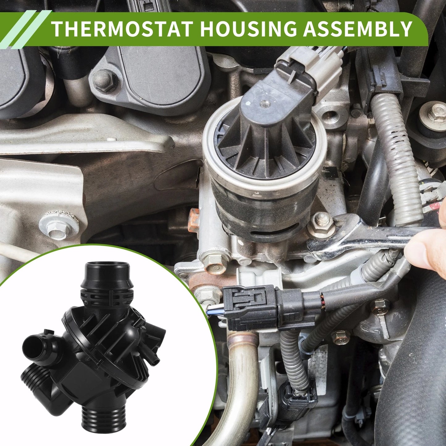 Engine Coolant Thermostat Housing for BMW X3, X4 3.0L (2011-2017)