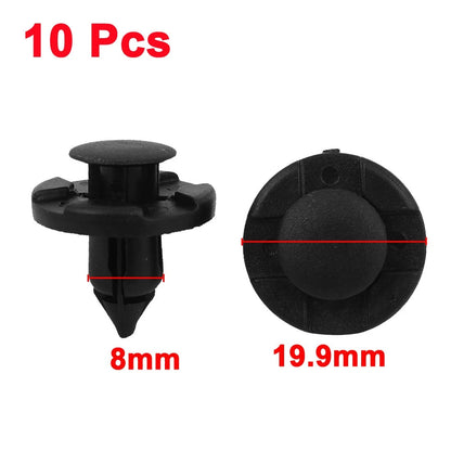 10 x 8mm Plastic Rivets Clips Fasteners for Nissan