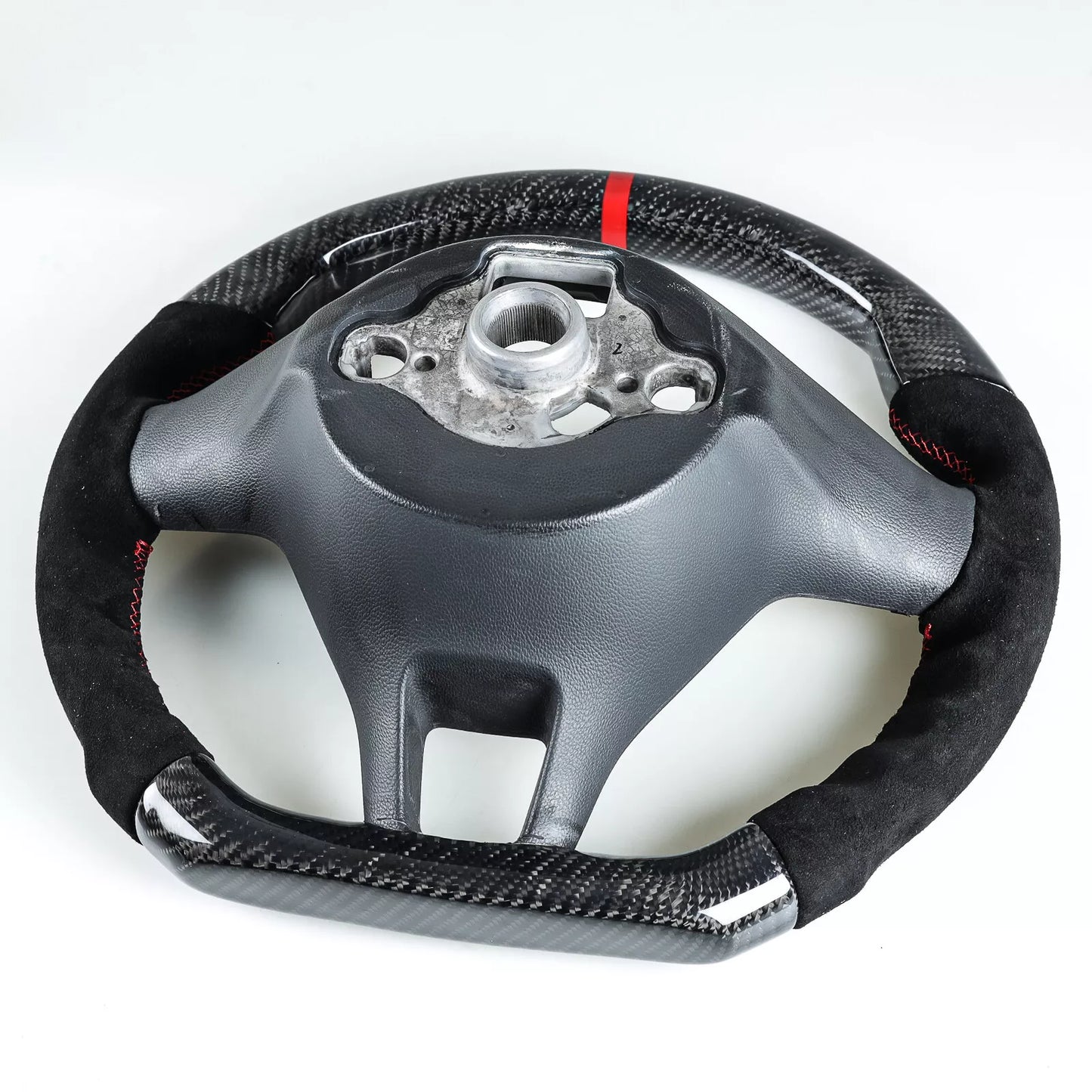 Carbon Suede Red Steering Wheel for VW Golf MK7, Polo MK6 (2012-2020)