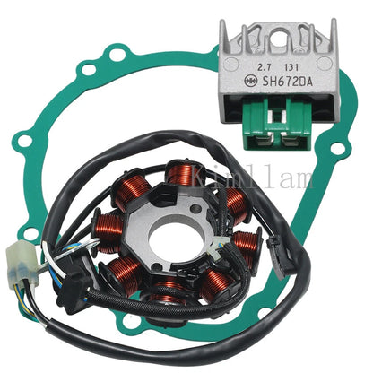 Stator, Rectifier, Gasket for Kawasaki KLX140G (2017-2023) KLX140, KLX140L, KLX140A (2008-2022)