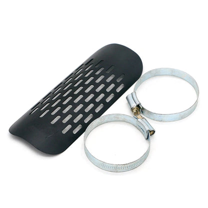 Universal Motorcycle Black Exhaust Muffler Pipe Heat Shield Cover (Fits All)