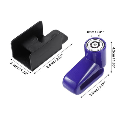Anti-Theft Steel Wire Lock Disc Brake Wheel Lock Blue for Motorcycle