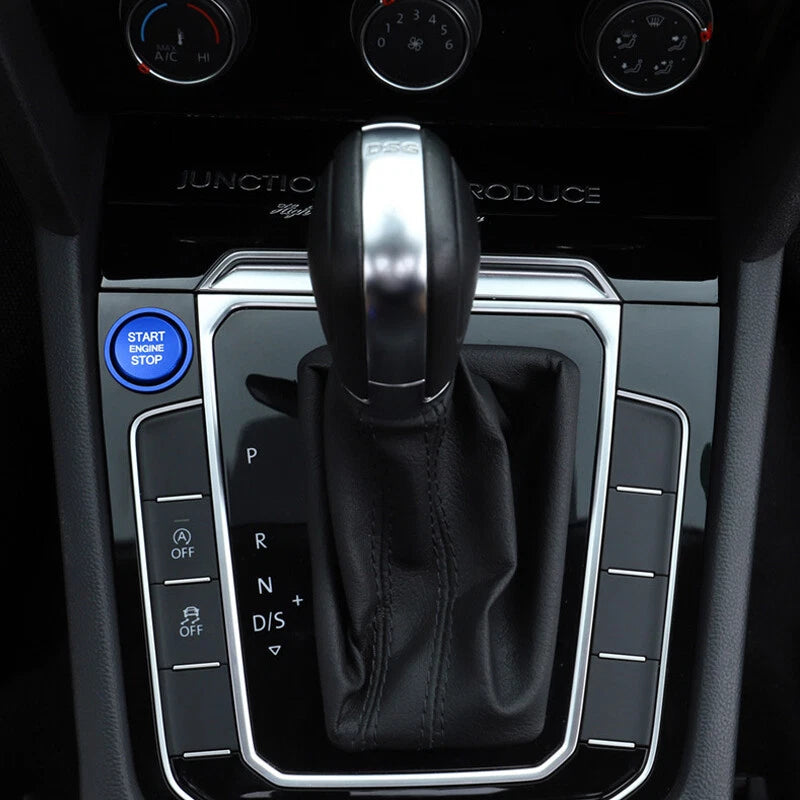 Blue Aluminum Interior Trim Engine Start Push Button Cover Fit For Passat B8