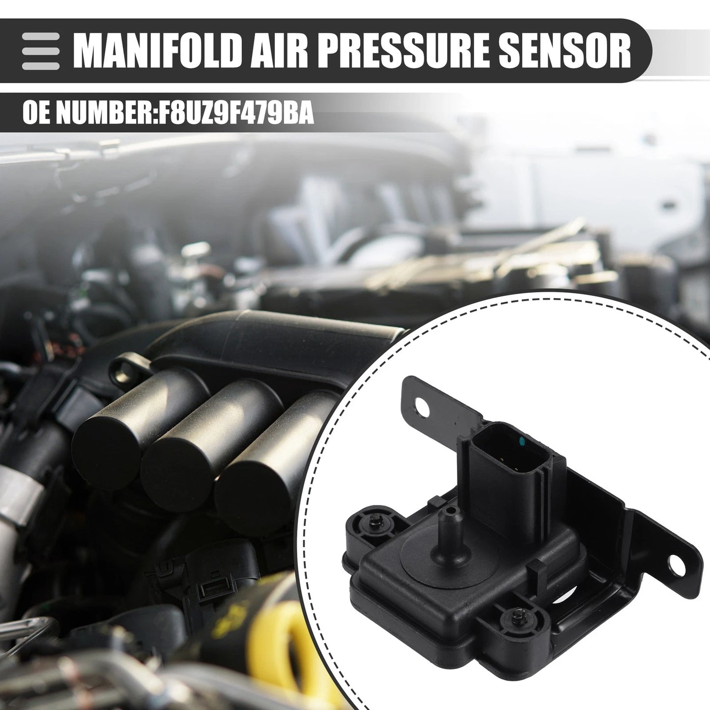 MAP Manifold Air Pressure Sensor for Ford E-350 Econoline (1998)