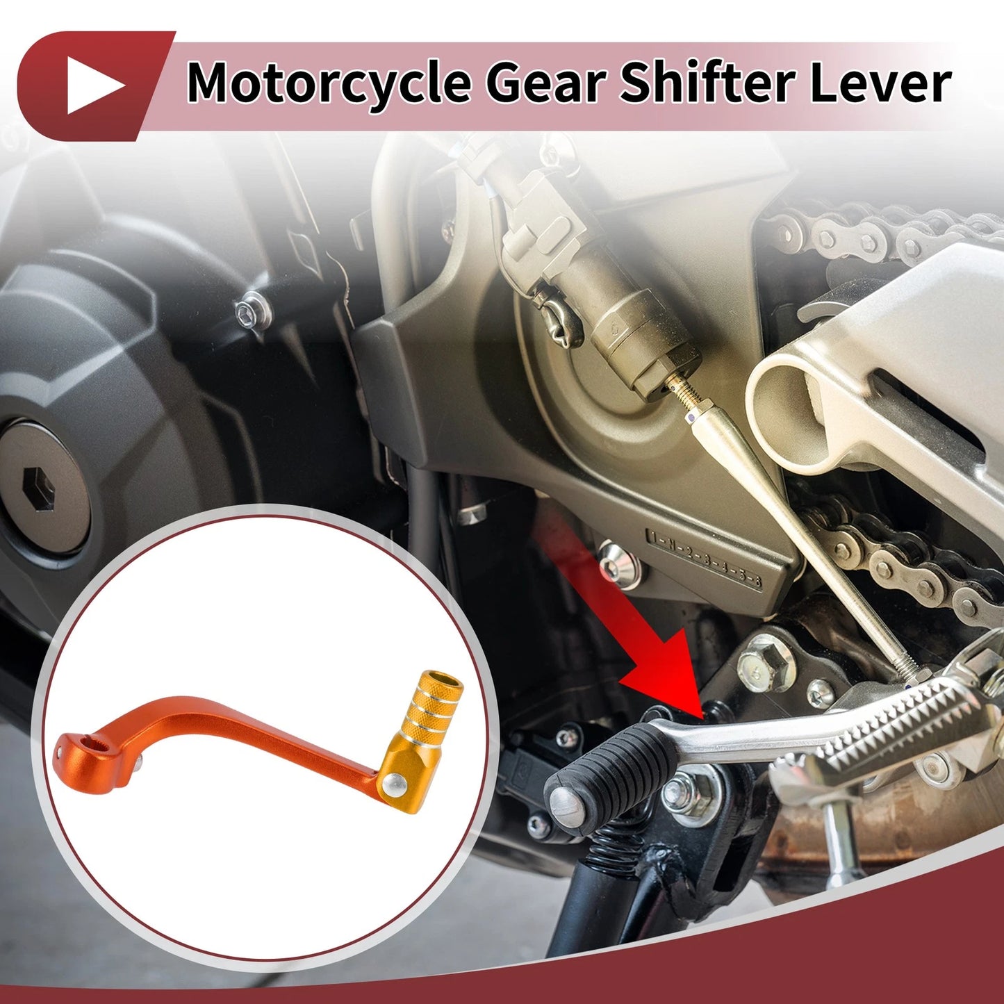 Gold Tone Gear Shifter Lever for Honda CRF110F (2013-2018)