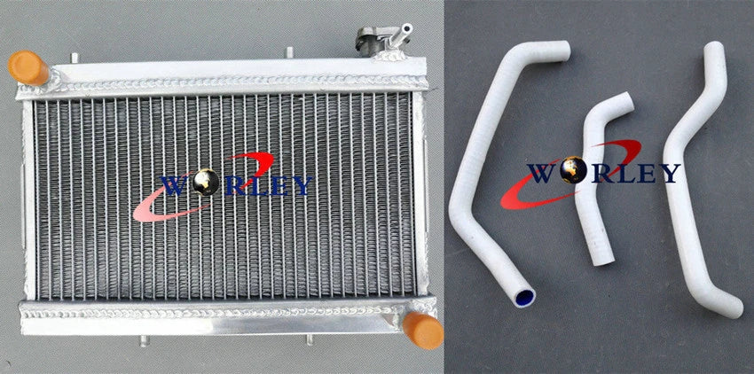 Aluminum Radiator + Black Hose for Honda TRX250 TRX250R (1988-1989)