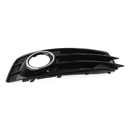 Front Bumper Fog Light Grille Cover with Chrome Ring for Audi A3 2003-2012