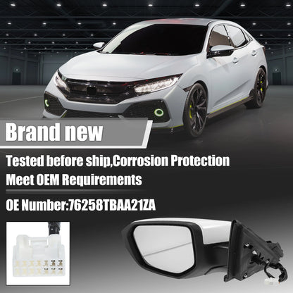 5 Pin Left Side Exterior Door Mirror Assembly for Honda Civic (2016-2020)