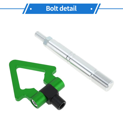 Tow Hooks for Toyota Avanza Front/Rear Triangle, Folding Screw-on, Green