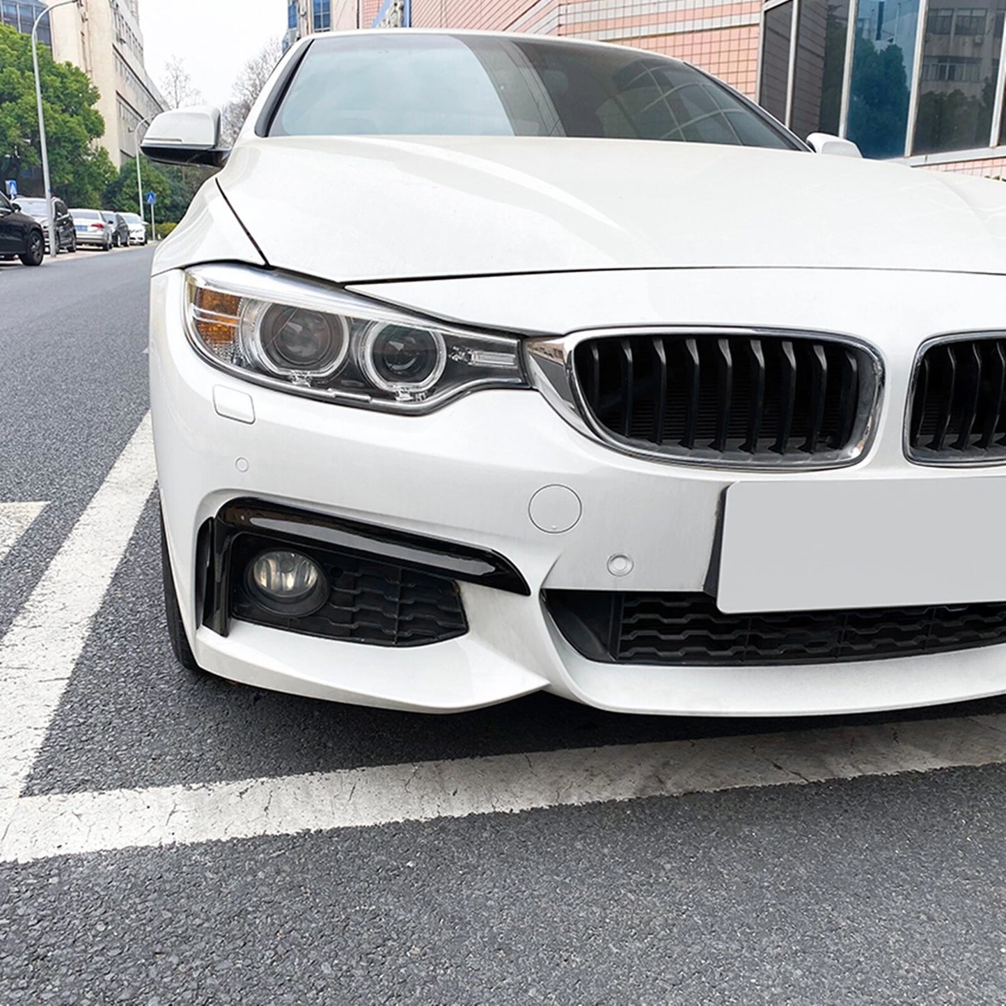 2 x Front Bumper Air Vent Trim for BMW F32 F33 F36 M Sport (2014-2020) Gloss Black