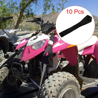 Cargo Belt Loop Tie Down Strap 10PCS Black 2.5 x 20.5cm for Motorcycle