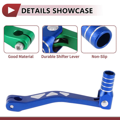 Folding Gear Shifter Levers for Yamaha TTR50 Green Lever Blue Head