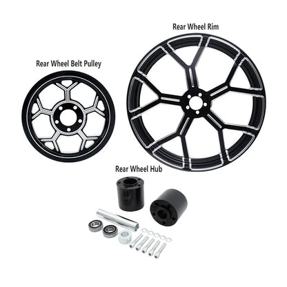 18x5.5 Rear Wheel Rim Hub Pulley Sprocket for Harley Road Glide (2009-2023)