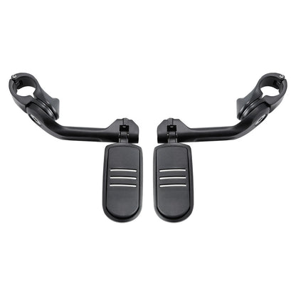 1 1/4'' Matte Long Angled Footpegs Mount Engine Guard Pegstreamliner
