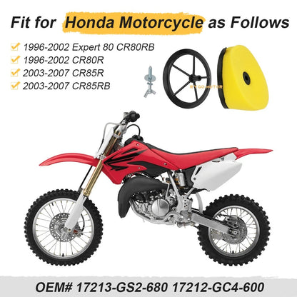 Air Filter & Air Filter Cage Holder Bolt for Honda CR80R/RB CR85R/RB(1996–2007)
