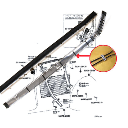 Weatherstrip for Toyota Celica TA22/TA23/RA20/RA21/RA24 ST GT 2WD 1970-1977