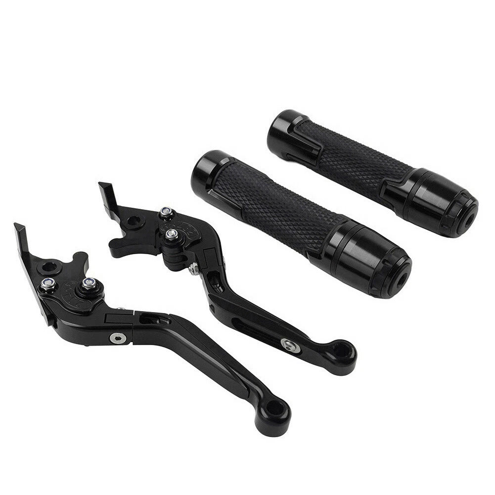 Black Extendable Brake Clutch Levers Grips for Kawasaki ZX10R/RR (2004-2023)