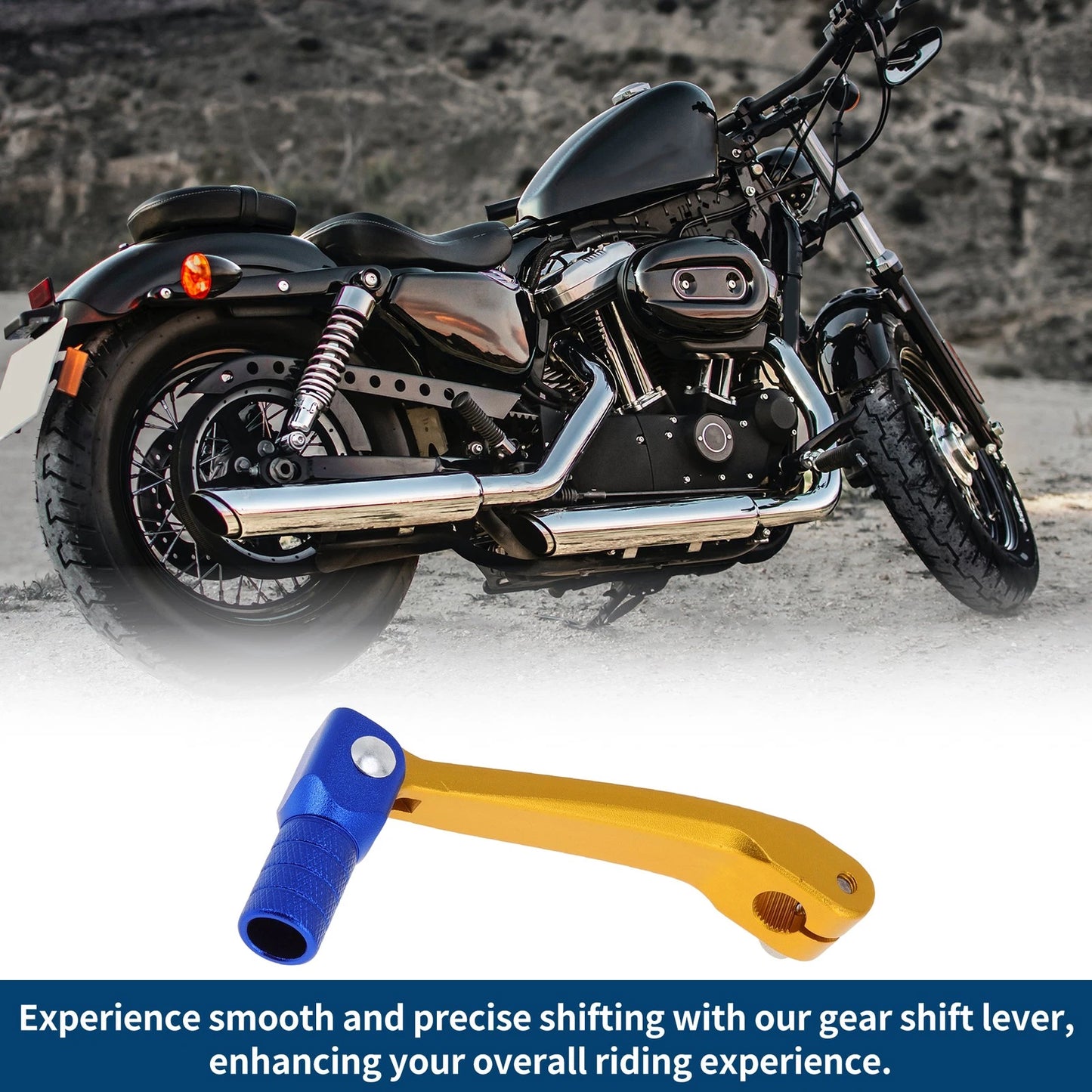 Folding Shifter Lever for Honda CRF150F (2003-2017) Gold Blue
