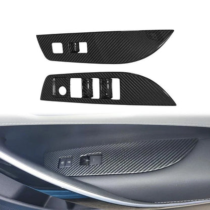 Carbon Fiber Front Door Window Lift Switch Panel Trim For Toyota GR Corolla 23+